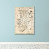 Karte Portugals Leinwanddruck (Insitu (Holzboden))