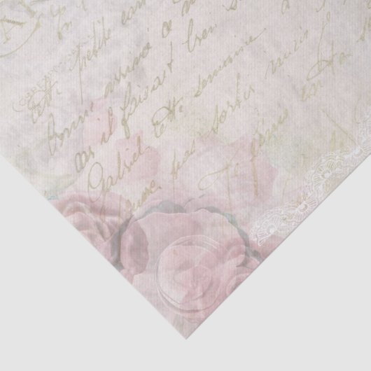 Karte Postale Bird unter Blume Gewebepapier Seidenpapier (Ausschnitt)