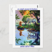 Karte postale mer sirène licorne ombre lumière (Vorne/Hinten)