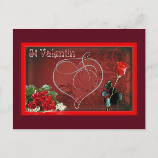 Karte postale st valentin amour (Vorderseite)