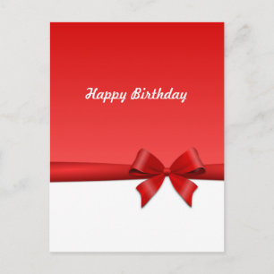 Karte Postkarte Schleife alles Gute zum Geburtstag
