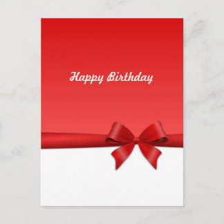 Karte Postkarte Schleife alles Gute zum Geburtstag
