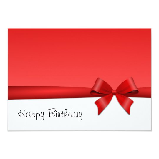 Karte Postkarte Schleife happy birthday 12,7 X 17,8 Cm Einladungskarte