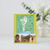 Karte Postkarte von Benin (Stehend Vorderseite)