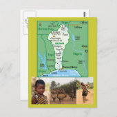 Karte Postkarte von Benin (Vorne/Hinten)