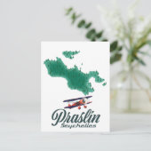 Karte Praslin Seychelles (Stehend Vorderseite)