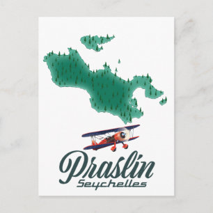 Karte Praslin Seychelles