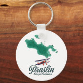 Karte Praslin Seychelles Schlüsselanhänger (Vorderseite)