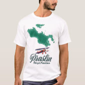 Karte Praslin Seychelles T-Shirt (Vorderseite)