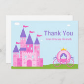 Karte Prinzessin-Birthday Party Thank You (Vorne/Hinten)