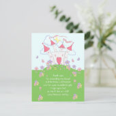 Karte Prinzessin-Castle Thank You Flat (Stehend Vorderseite)