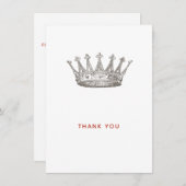 Karte Prinzessin-Tiara Crown Thank You (Vorne/Hinten)