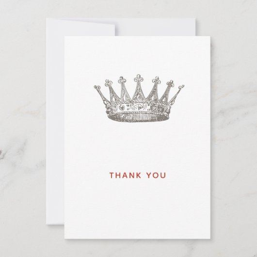 Karte Prinzessin-Tiara Crown Thank You (Vorderseite)
