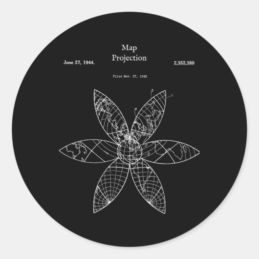 Karte Projektionsgeographie Geographer Gis Runder Aufkleber (Vorderseite)