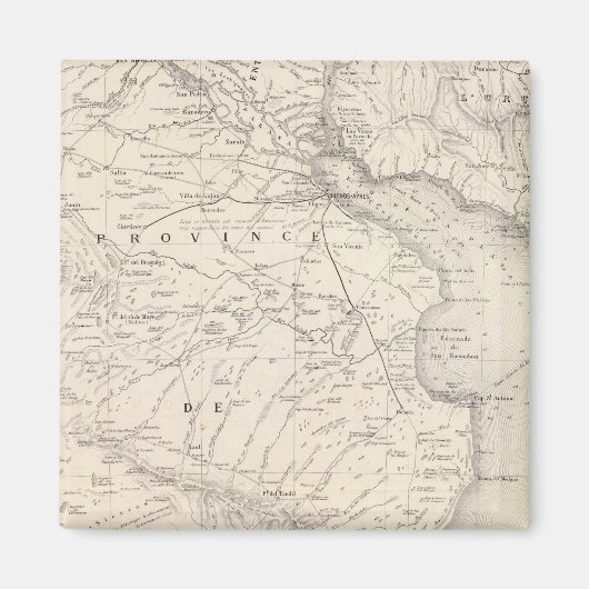 Karte, Provinz Buenos Aires, Nachbarregionen Magnet (Vorne)