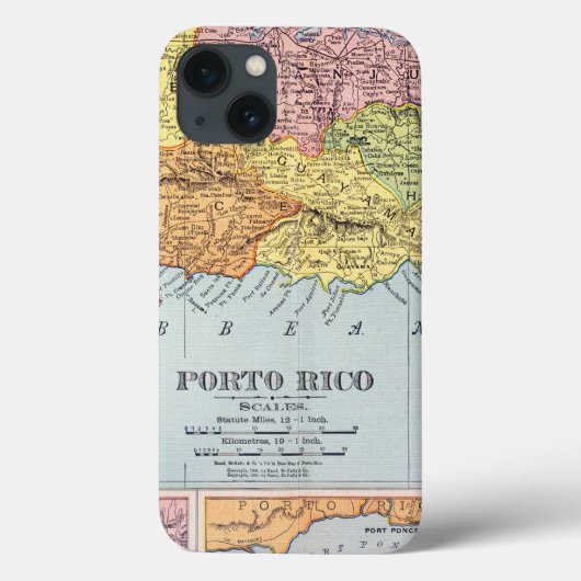 KARTE: PUERTO RICO, 1900 Case-Mate iPhone HÜLLE (Rückseite)