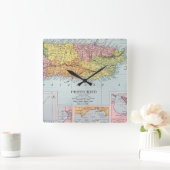 KARTE: PUERTO RICO, 1900 QUADRATISCHE WANDUHR (Zuhause)
