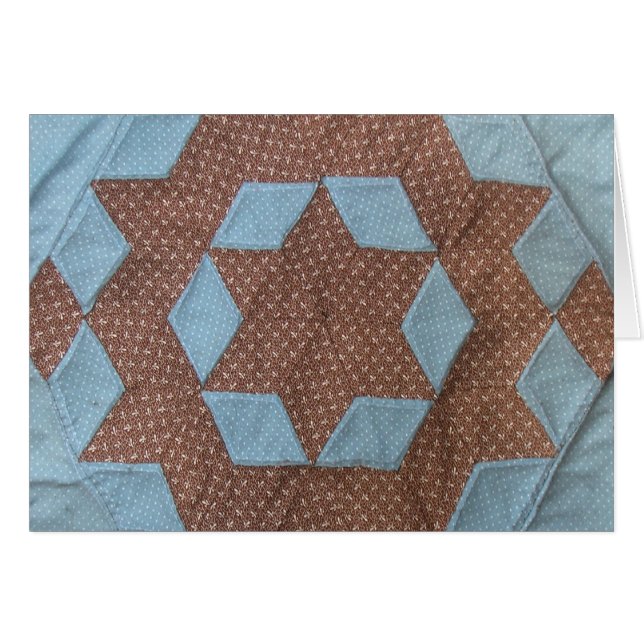 Karte - Quiltmuster - Schloss (Vorderseite (Horizontal))