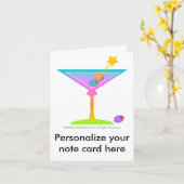 Karte: RAINBOW MARTINI Karte (Gelbe Blume)