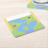 Karte Rechteckiger Pappuntersetzer (angewinkelt)