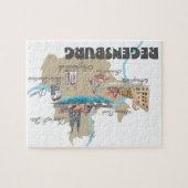 Karte Regensburgs Deutschland Puzzle (Horizontal)