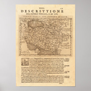 Karte Repruduction Persiens Ptolemaeus Claudius Poster