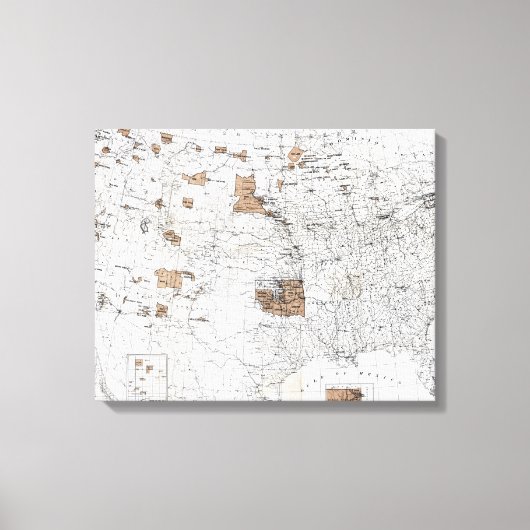 KARTE: RESERVIERUNGEN, 1888 LEINWANDDRUCK (Vorderseite)