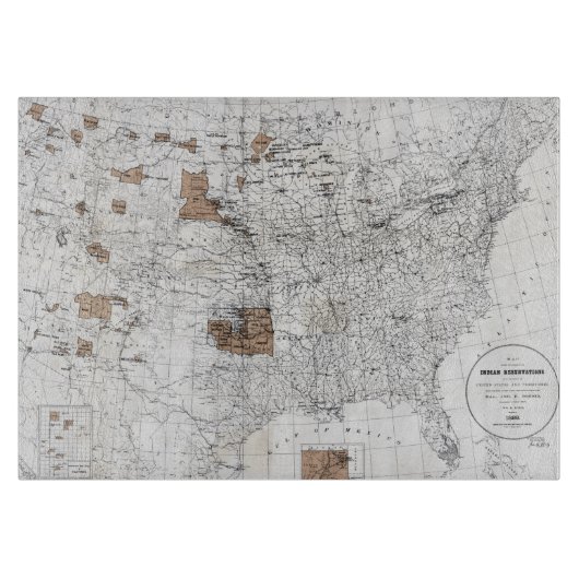 KARTE: RESERVIERUNGEN, 1888 SCHNEIDEBRETT (Vorderseite)