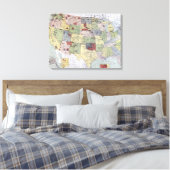 KARTE: RESERVIERUNGEN, 1892 LEINWANDDRUCK (Insitu (Schlafzimmer))