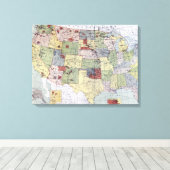 KARTE: RESERVIERUNGEN, 1892 LEINWANDDRUCK (Insitu (Holzboden))