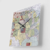 KARTE: RESERVIERUNGEN, 1892 QUADRATISCHE WANDUHR (Winkel)