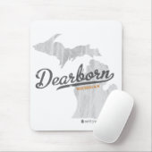 Karte Retro Mousepad Dearborns Michigan (Mit Mouse)