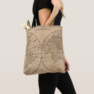 Karte Robinsons Crusoes der Welt Tasche