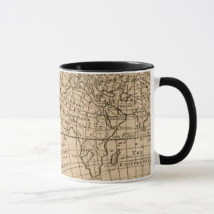 Karte Robinsons Crusoes der Welt Tasse
