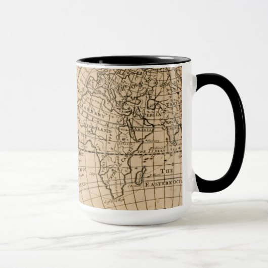 Karte Robinsons Crusoes der Welt Tasse (Rechts)