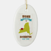 Karte Rochesters, New York - Zuhause ist wo das Keramikornament (Rechts)