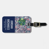 Karte Roms Italien Gepäckanhänger (Vorderseite horizontal)