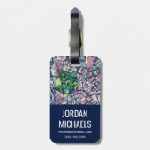 Karte Roms Italien Gepäckanhänger (Rückseite vertikal)