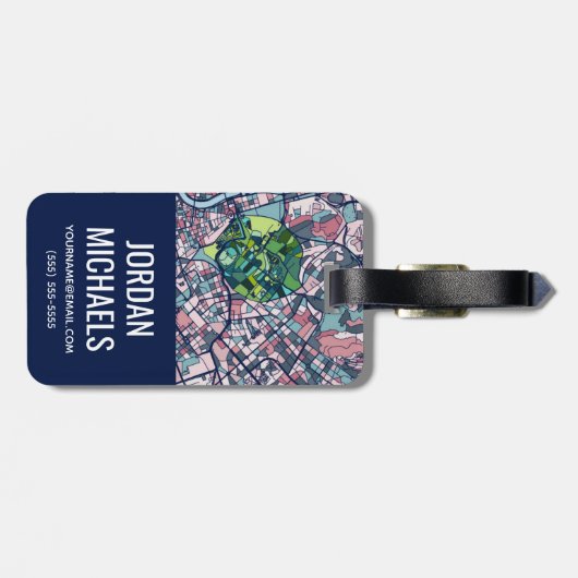 Karte Roms Italien Gepäckanhänger (Rückseite horizontal)