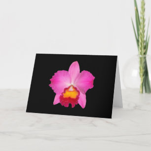 Karte, rosa Cattleya. # 1781 Kopie Karte