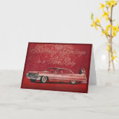 Karte rosa Damen-Geburtstag (Gelbe Blume)