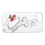 *~* Karte Rote Rose Green Leaf Italien Ciao Italia Case-Mate iPhone Hülle (Rückseite (Horizontal))