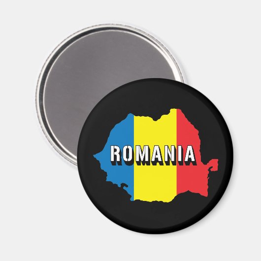 Karte Rumäniens Magnet (Vorderseite/Rückseite)