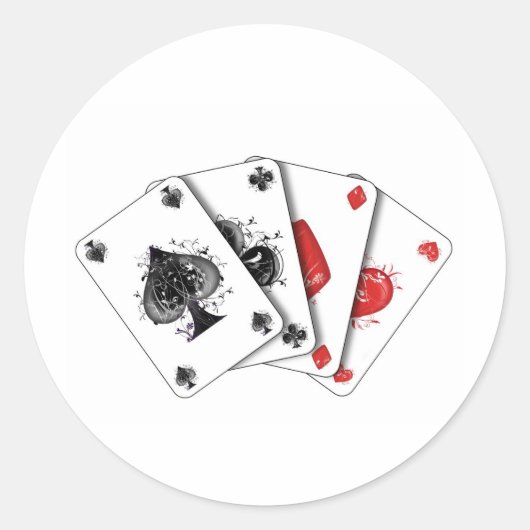 Karte Runder Aufkleber (Vorderseite)