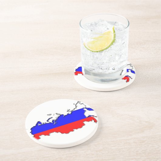Karte Russlands Getränkeuntersetzer (Seite)