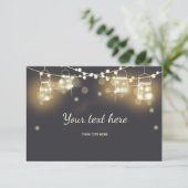 Karte Rustikale Mason Jars Khalk-Saitenleuchten ei (Stehend Vorderseite)