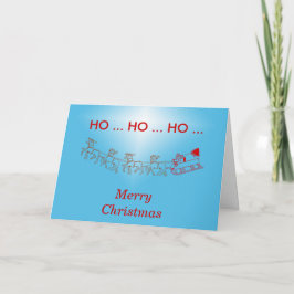 Karte - Santa and Sleigh mit Weihnachten Star