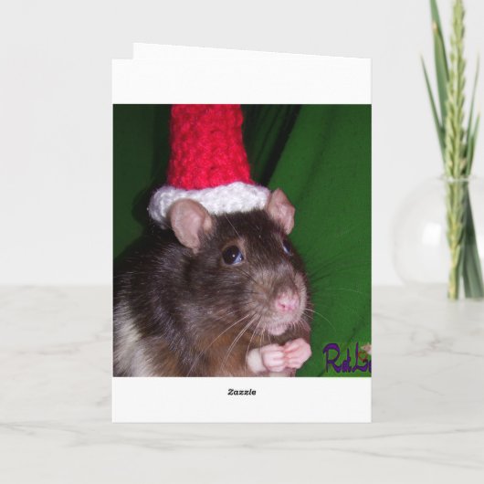 Karte: Santa Ratte Feiertagskarte (Rückseite)