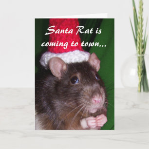 Karte: Santa Ratte Feiertagskarte