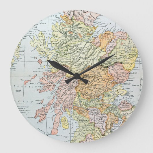 KARTE: SCHOTTLAND GROßE WANDUHR (Vorderseite)
